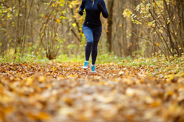 Image showing Girl in sportswear in park