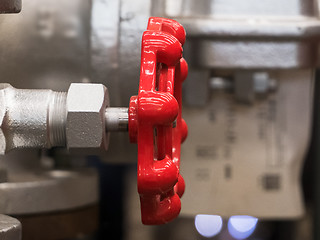 Image showing Red valve handle