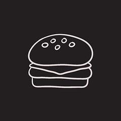 Image showing Hamburger sketch icon.