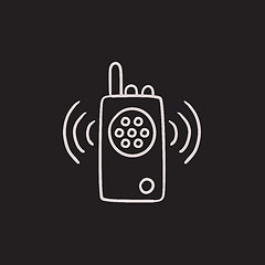 Image showing Radio set sketch icon.