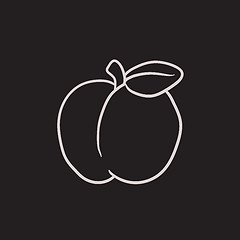 Image showing Apple sketch icon.