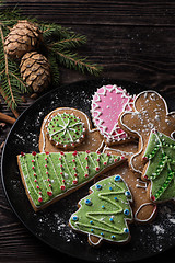 Image showing New year homemade gingerbread