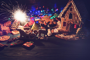 Image showing Gingerbreads for new years and christmas