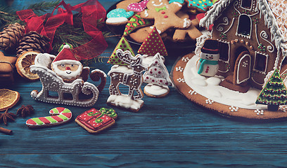 Image showing Gingerbreads for new years and christmas