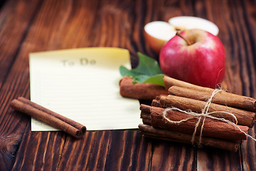 Image showing apples with cinnamon