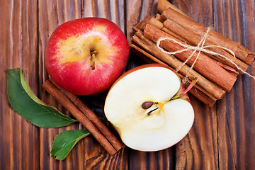 Image showing apples with cinnamon