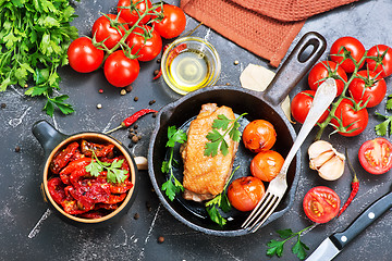 Image showing fried duck with spices