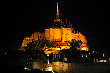 Image showing Mont Saint Michel by night