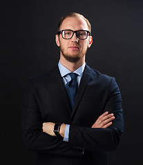 Image showing businessman in suit and eyeglasses