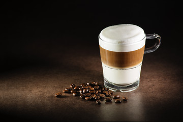 Image showing Latte macchiato coffee