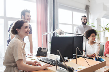 Image showing happy creative team in office