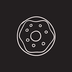 Image showing Doughnut sketch icon.