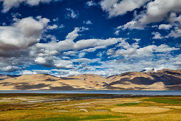 Image showing Lake Tso Moriri in Himalayas. Ladakh, India