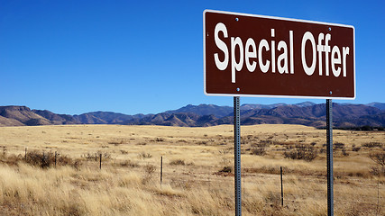 Image showing Special Offer brown road sign