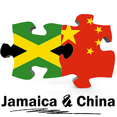 Image showing China and Jamaica flags in puzzle 