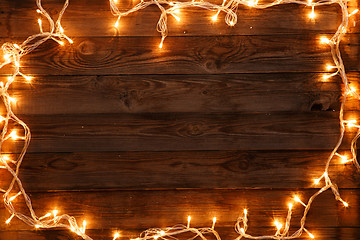 Image showing Wooden background for Christmas words