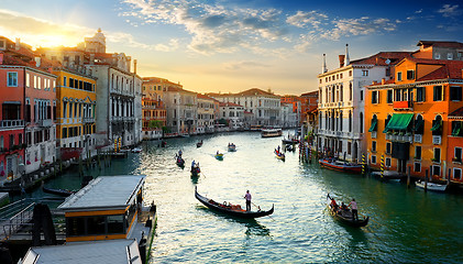 Image showing Grand Canal at sunset