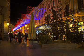 Image showing Bogoviceva street in Zagreb advent evening capital of Croatia