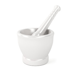 Image showing Mortar with pestle