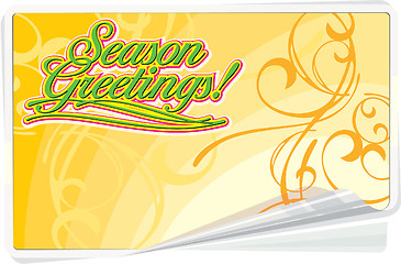 Image showing Season Greetings Summer Background with floral ornament