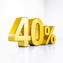 Image showing Gold Percent Sign