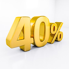 Image showing Gold Percent Sign