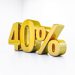 Image showing Gold Percent Sign