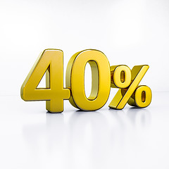 Image showing Gold Percent Sign