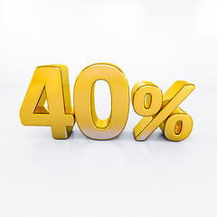 Image showing Gold Percent Sign