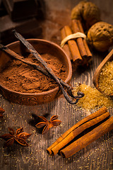 Image showing Baking ingredients and spices