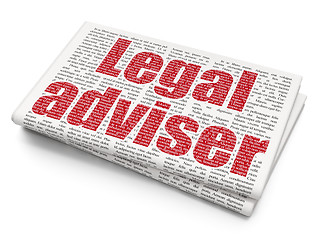 Image showing Law concept: Legal Adviser on Newspaper background