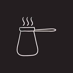 Image showing Coffee turk sketch icon.