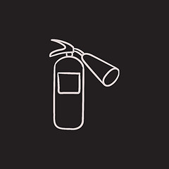 Image showing Fire extinguisher sketch icon.