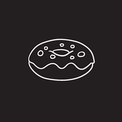 Image showing Doughnut sketch icon.