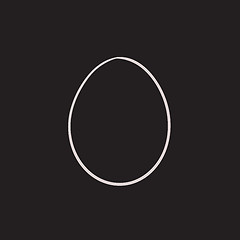 Image showing Egg sketch icon.