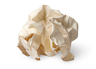 Image showing Crumpled page from a school notebook