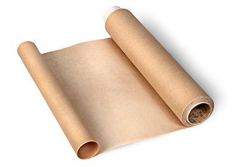 Image showing Parchment paper for baking unwound from two sides