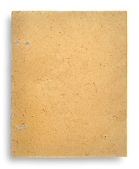 Image showing One sheet of old yellowed parchment paper