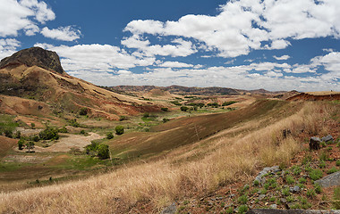 Image showing Traditional Madagascar highland landscape