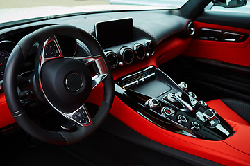 Image showing Luxury car Interior