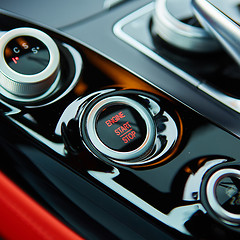 Image showing Start stop engine modern new car button