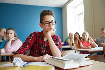 Image showing students gossiping behind classmate back at school