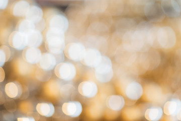 Image showing blurred golden christmas lights bokeh