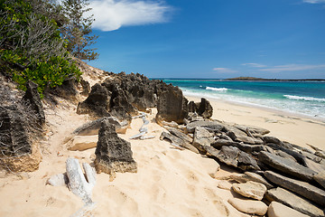 Image showing paradise sand beach in Madagascar, Antsiranana, Diego Suarez