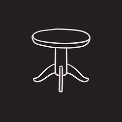 Image showing Round table sketch icon.