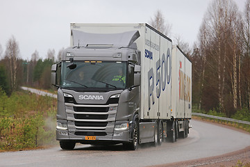 Image showing New Next Generation Scania R500 Trailer Truck on Test Drive
