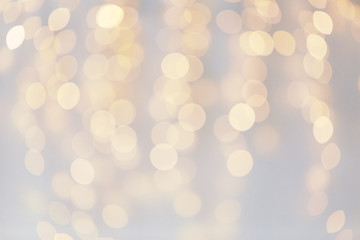 Image showing christmas decoration or garland lights bokeh