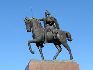 Image showing Statue of the king Tomislav riding a horse in Zagreb, Croatia