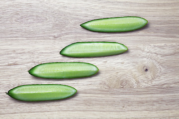 Image showing Cucumber stairs