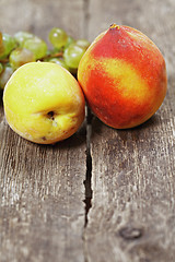 Image showing Two peaches